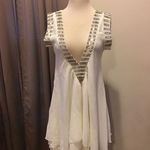 Ivory and gold minidress,Perfect for a summer slay